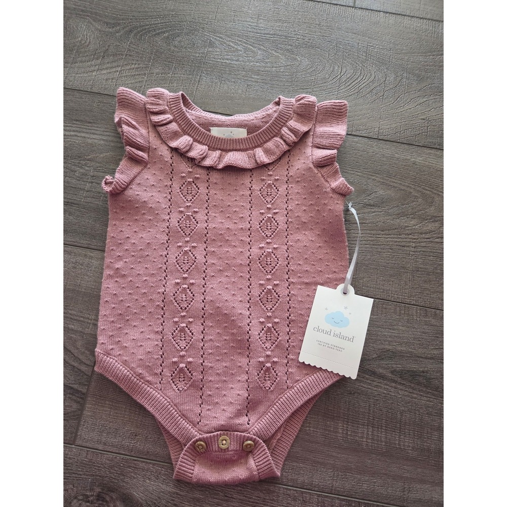 Cloud island baby girl romper 3-6‎ mos